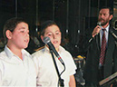 Chazan Braun and peforming with his sons